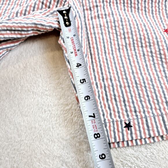 Tommy Hilfiger Red White Blue Stars & Stripes Seersucker Cotton Shorts Men's 36 - Picture 3 of 10